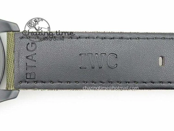 MIROTIME 0301 Big Pilot Top Gun Miramar PVD Plated Titanium on Green Nylon Strap A23J Refined 7398